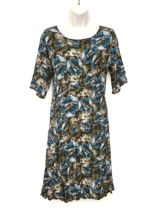 Seraphine Blue Floral Maternity Dress UK 16 Chiffon Floaty Midi Occasion Dress